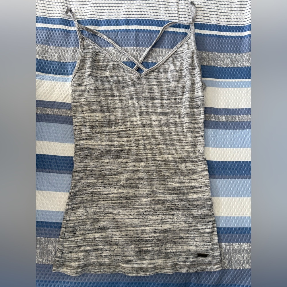 Gray Sleeveless Knit Top